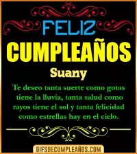 GIF Frases de Cumpleaños Suany